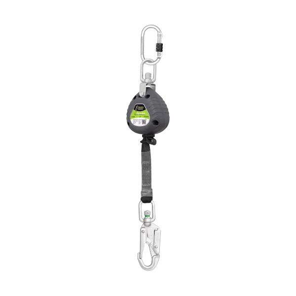 Höhensicherungsgerät für Dach-, Montage- und Servicearbeiten mit größerem Aktionsradius und geringem Freiraum unterhalb des Benutzers