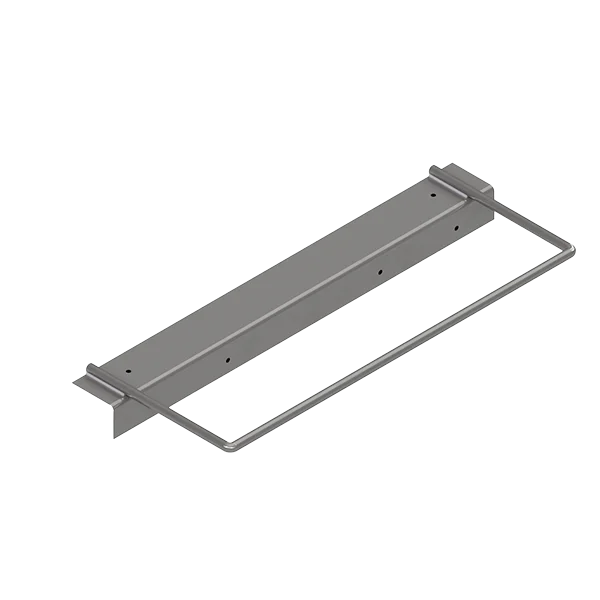 Leitersicherung mit starrer Befestigung an der Attika dient als Fixierung einer Anlegeleiter gegen seitliches und rückwärtiges Wegkippen. Leiterbreite max. 450 mm.