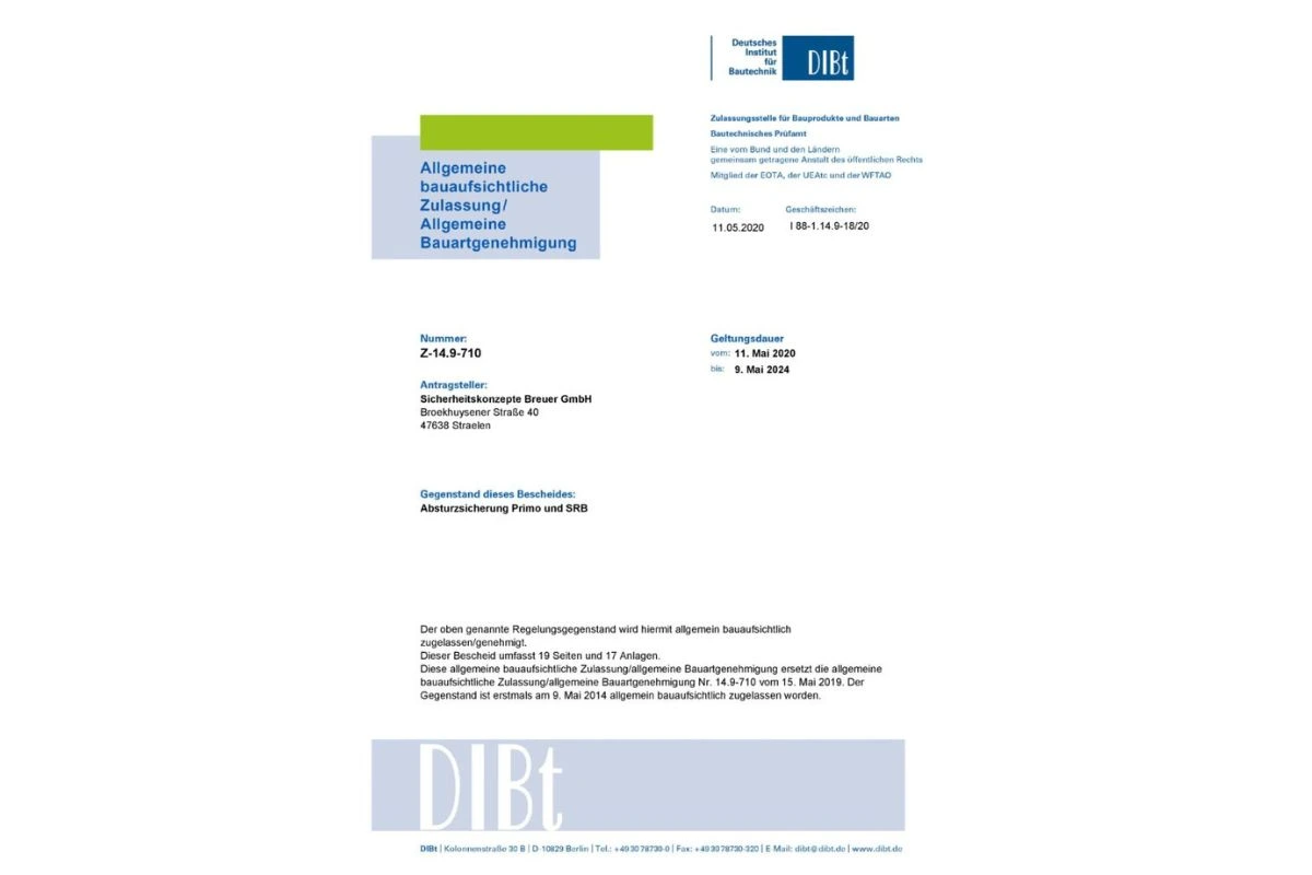 Allgemeine bauaufsichtliche Zulassung